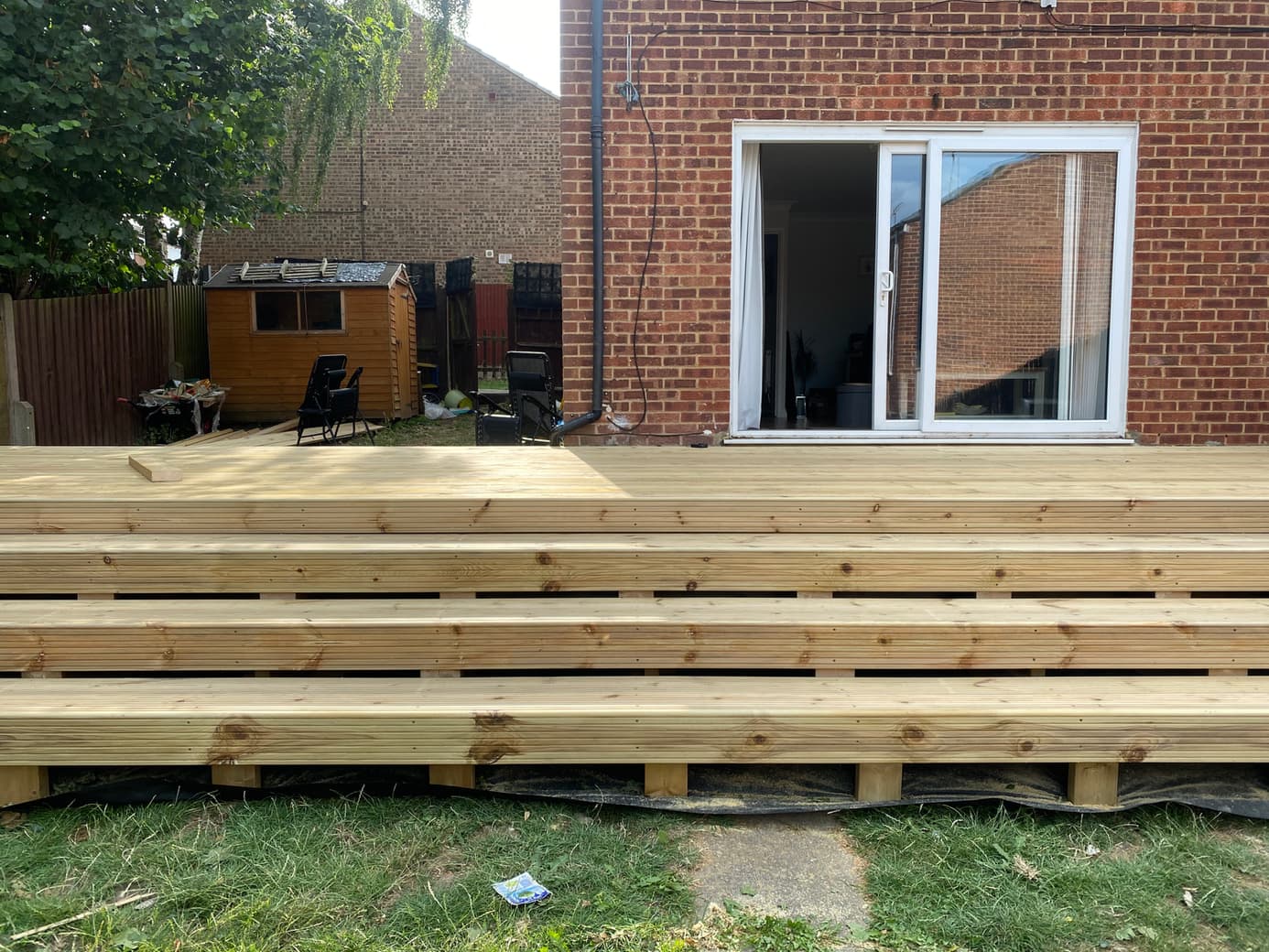 Decking project before