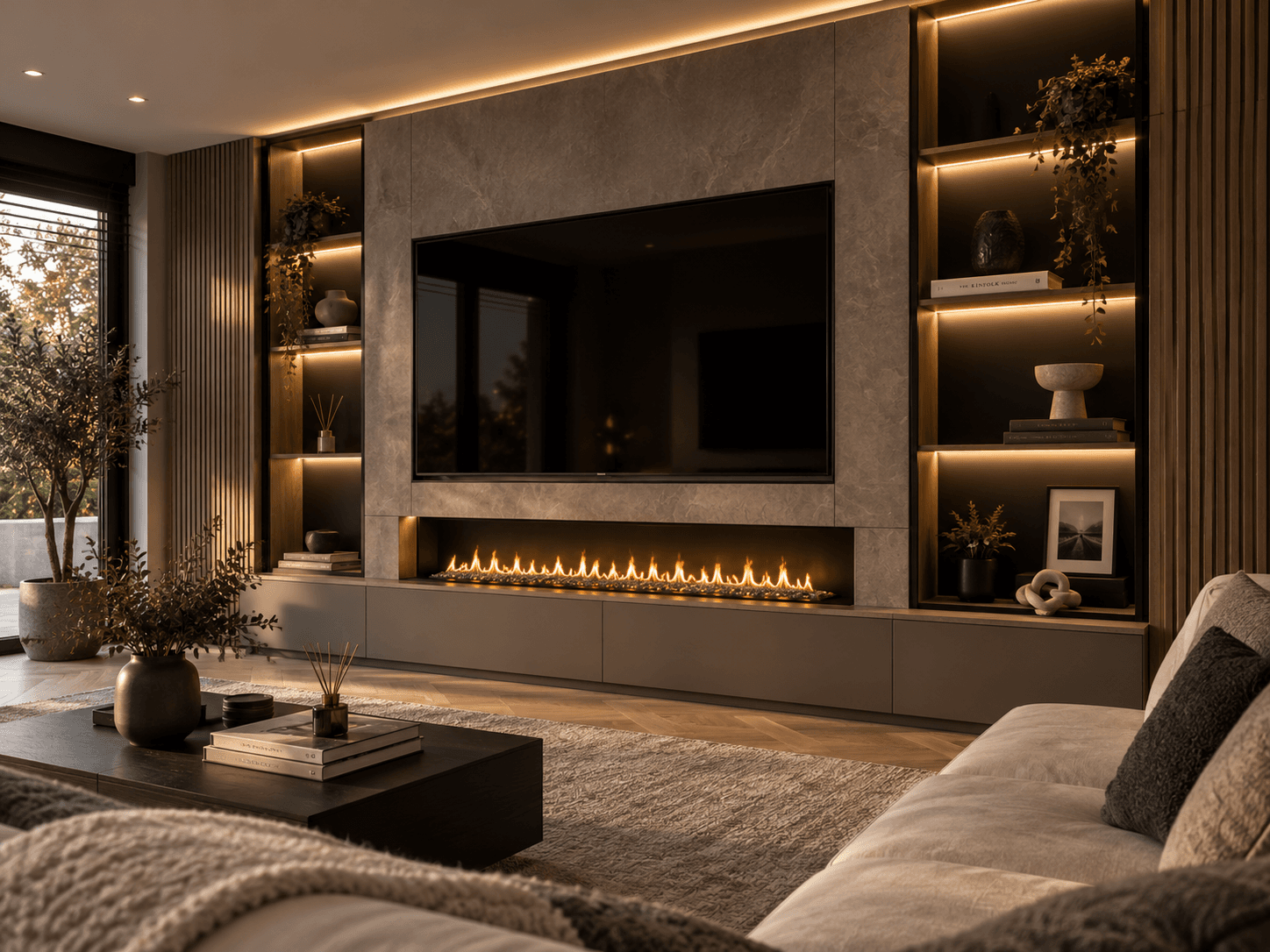 Luxury bespoke media wall