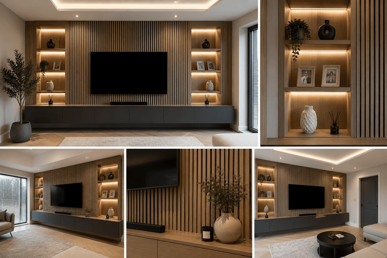 Contemporary bespoke media wall