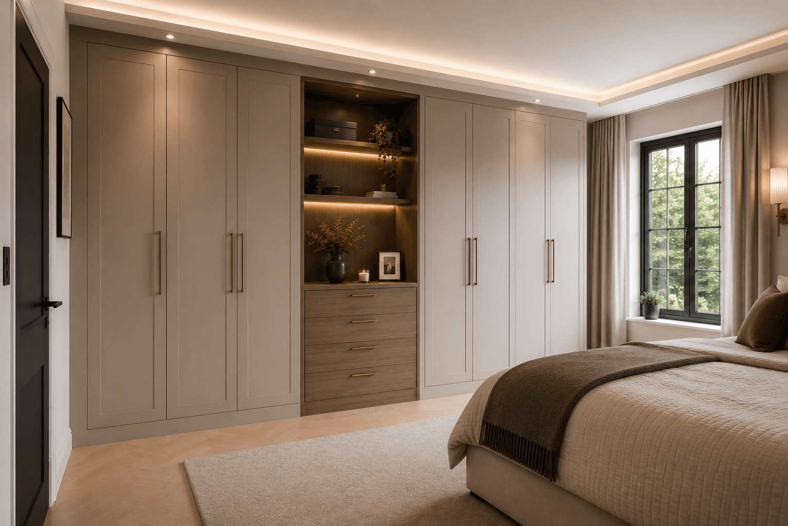 Finished fitted wardrobes